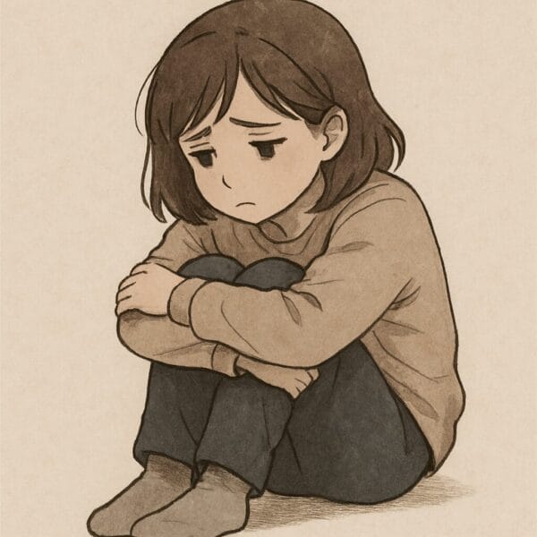悩みを抱えている女の子