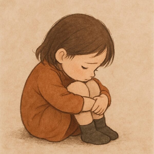 うずくまっている女の子